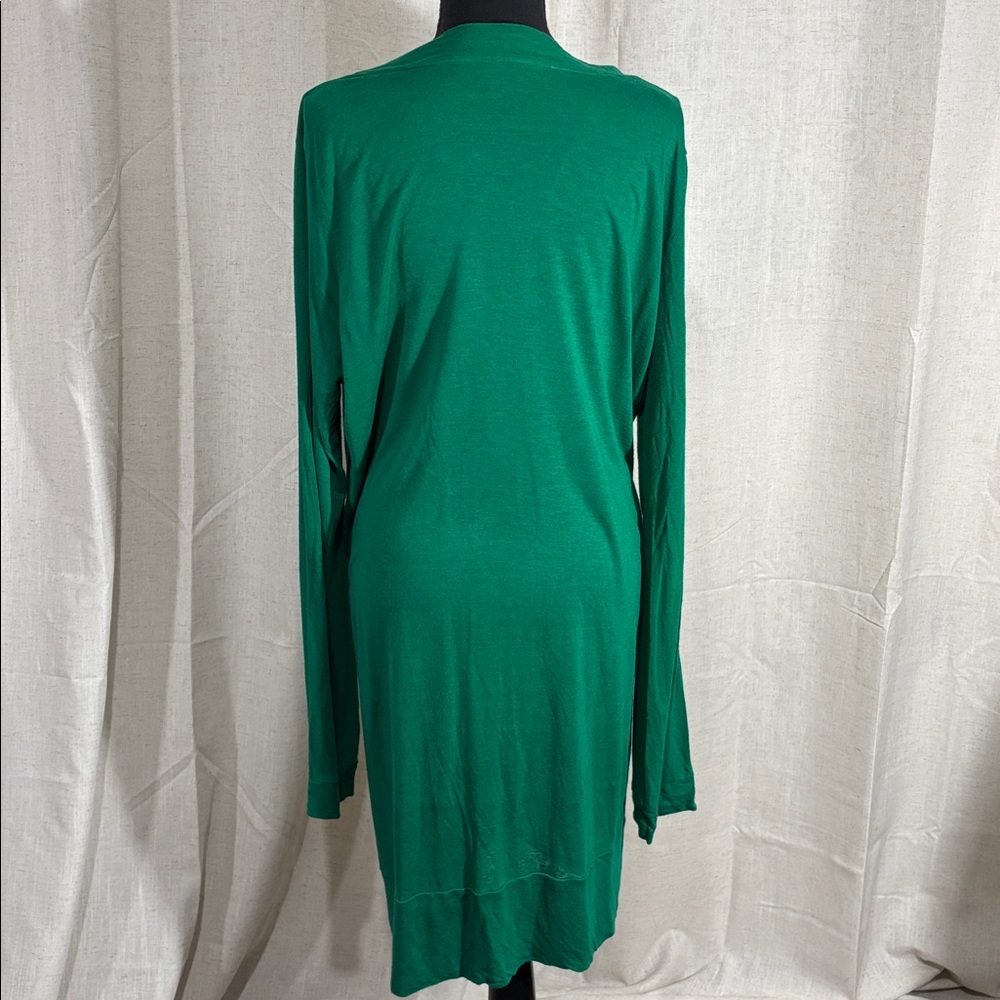 Mossimo Kelly Green Longline Lightweight Button Down Cardigan - Picture 3 of 7